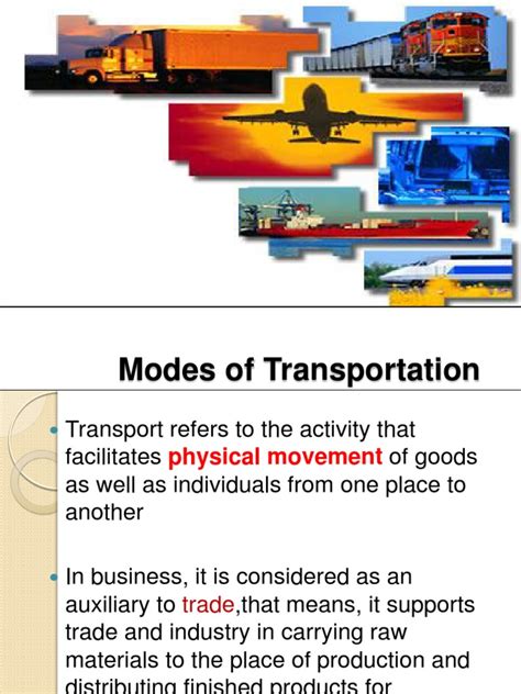 Modes of Transportation | PDF | Mode Of Transport | Ship Transport