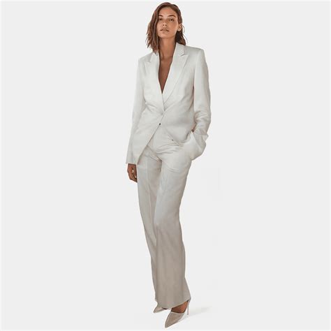 White linen Pant Suit - relaxed fit