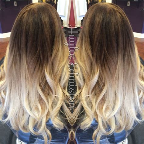 High contrast brown to blonde ombre! Obsessed with this look and the ...