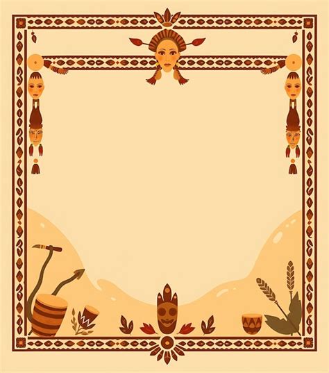 Tribal theme layout screen for a cultural streamer with earthy to ...