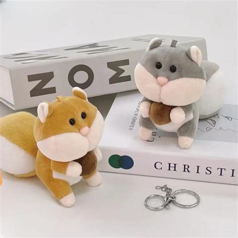 Cute Plush Squirrel with Apricot 3D Keychain Online