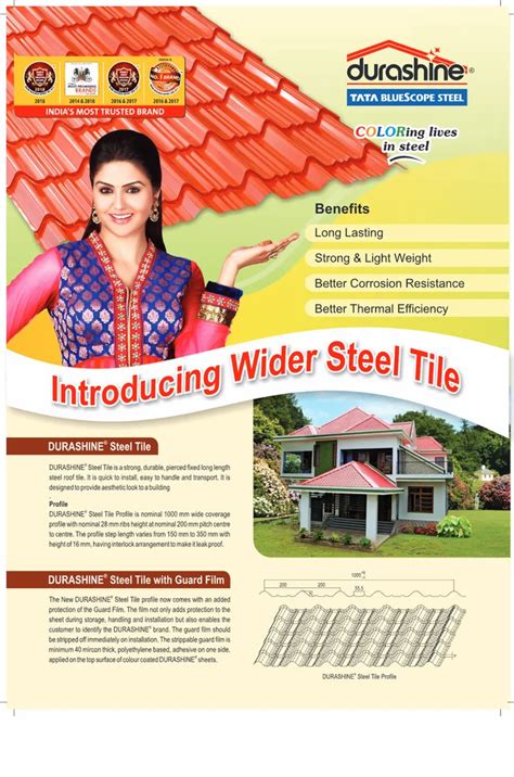 tile profile sheet - Durashine Steel Tile Profile Sheet Trader ...