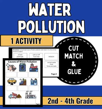 Causes of Water Pollution Matching Worksheet by Teacher Toolbox | TPT