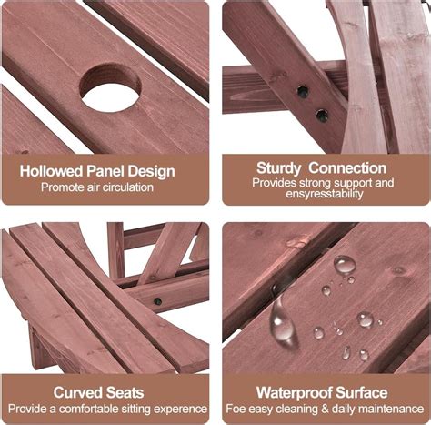 Panana 6-Person Circular Outdoor Wooden Picnic Table India | Ubuy