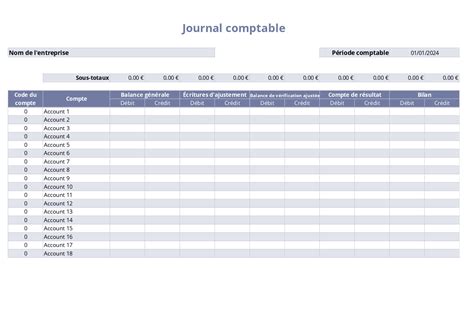 Image result for Journal Comptable Excel