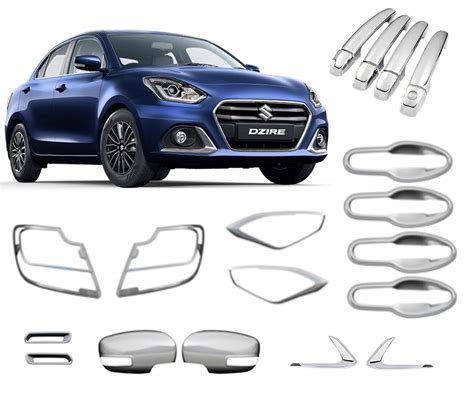 Carsaaz Exterior Accessories Combo Kit For Maruti Suzuki Swift Dzire ...