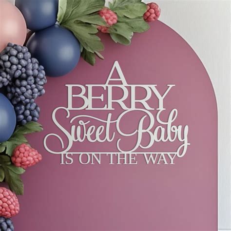 A Berry Sweet Baby is on the Way Sign for Baby Shower Backdrop Wall ...