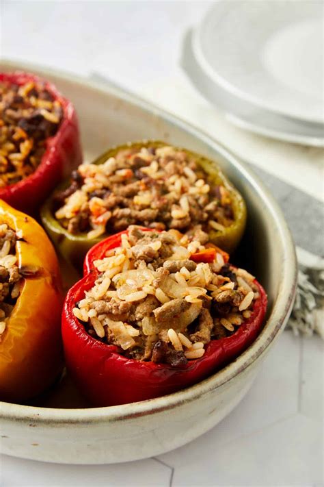 Stuffed Peppers with Rice | Baked Bree