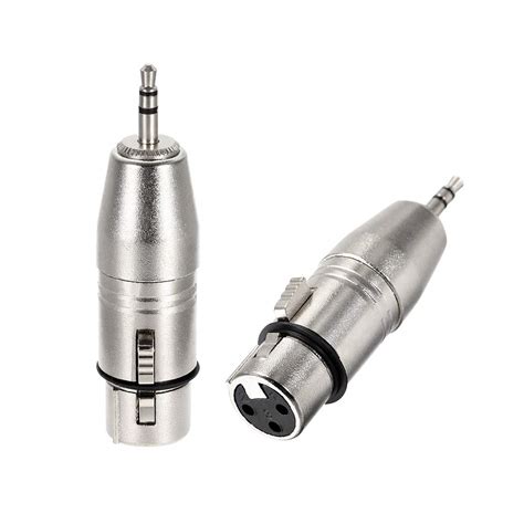 uxcell XLR Female to 1/8" Male TRS Adapter,Gender Changer - XLR-F to 3 ...