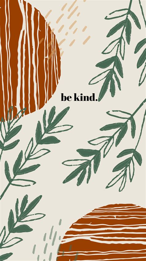 Download Be Kind Leaf Sun Doodles Wallpaper | Wallpapers.com