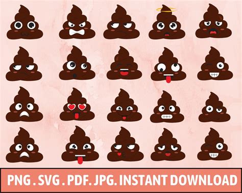 Poop Emoji Svg Png,girl Poop Svg,boy Poop Png,poop Emoji Clipart,poop ...
