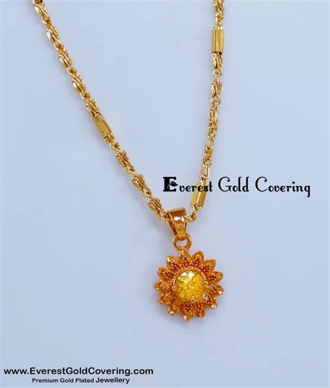 Buy Cute Daily Wear Gold Chain with Single Stone Pendant