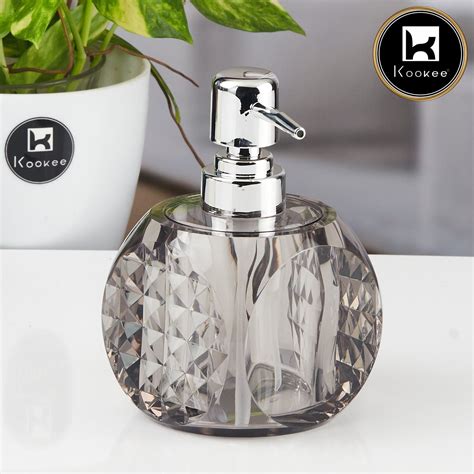 Kookee Acrylic Soap Dispenser for Bathroom handwash, refillable pump ...