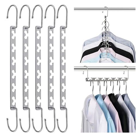 Space Saving Hangers, Magic Hangers Stainless Steel Closet Organizers ...