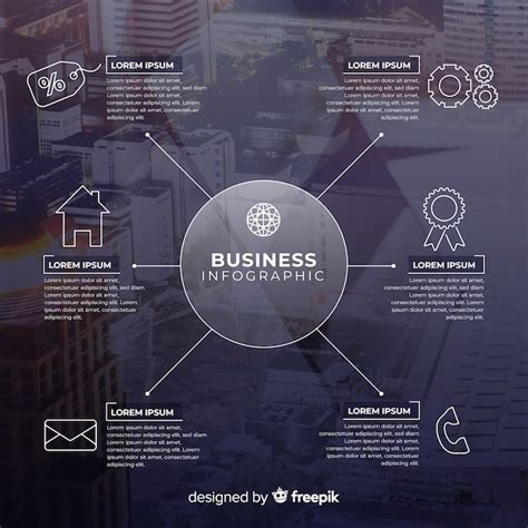 Infographic template for business with photo | Free Vector