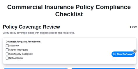 Commercial Insurance Checklist 的图像结果
