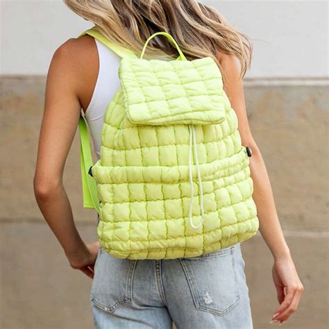 Women's Quilted Puffer Backpack For Women, Lightweight, Padded ...