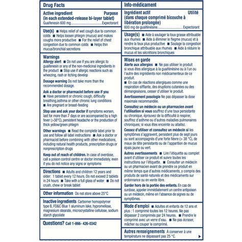 Mucinex Chest Congestion Expectorant Tablets 600 mg - Fast Relief for Cough & Mucus - CTC Health