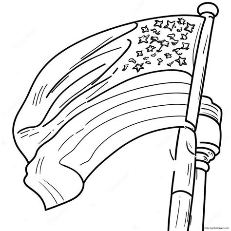 Colorful American Flag Coloring Page (8091-6446)