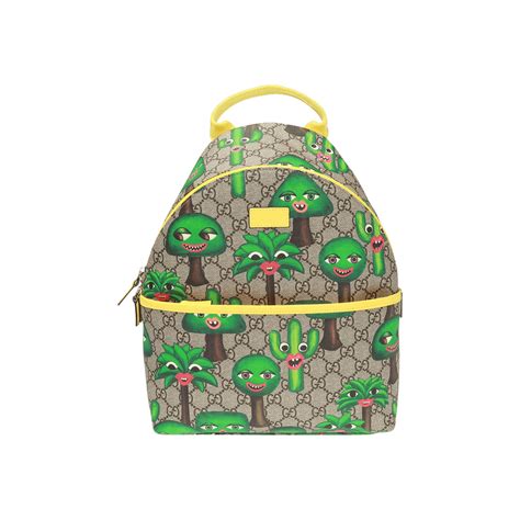 Gucci Kids Gg Supreme Plants Backpack Brown Price in India | Culture Circle
