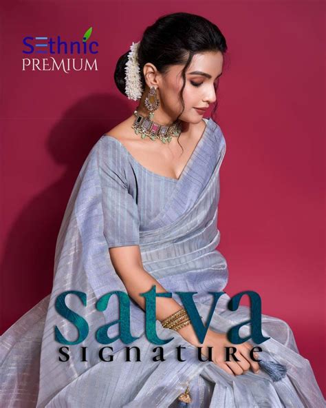 Sethnic Satva Dense Self Zari Work Organza Saree Collection