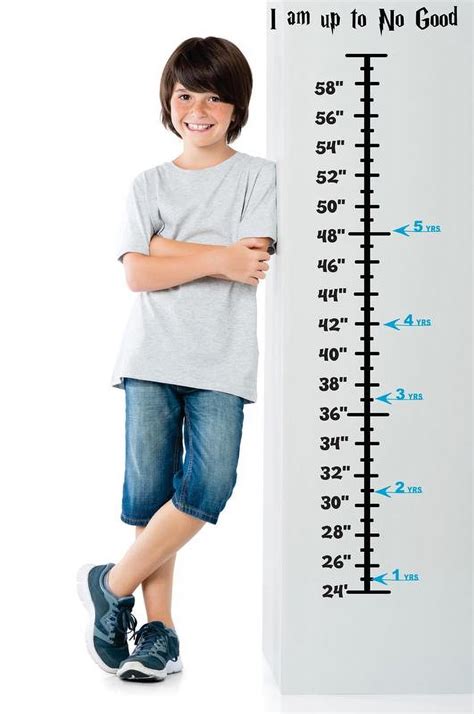 Baby Vinyl Growth Chart Decal Hanging Height Ruler Sticker For Children, Kids Room Wall Children ...