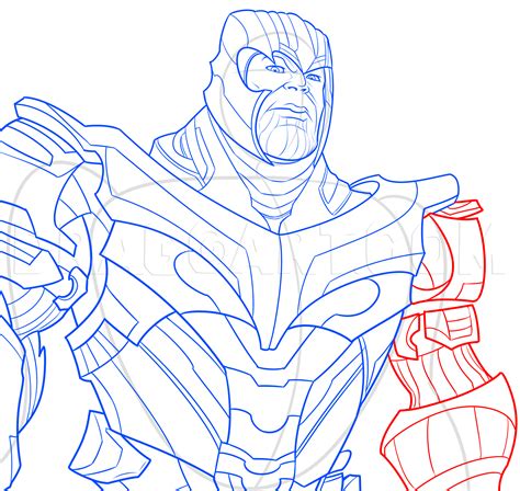 Drawing Thanos From Fortnite, Drawing, Step by Step, by Dawn - DragoArt