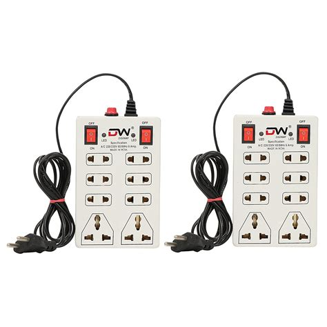 Buy Digiway 240 Volts 8 + 2 Mini Power Strip Extension Cord | Board ...