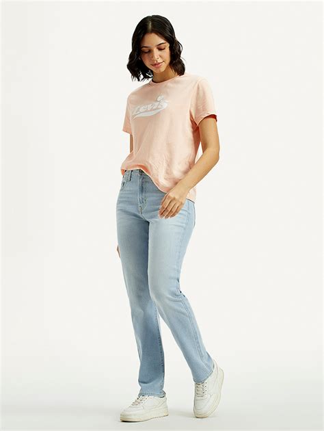 Women's 724 Light Indigo Straight Fit High Rise Jeans – Levis India Store