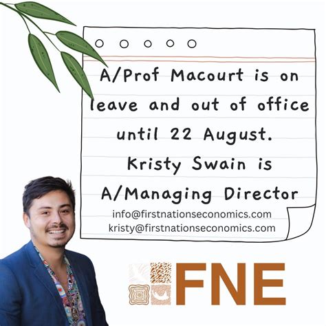 A/Prof Rick Macourt is taking a much needed overseas break until 22 August. Kristy Swain will be ...