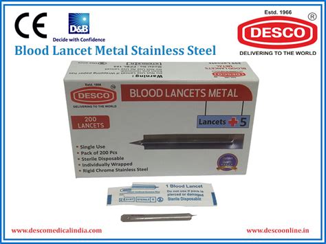 Blood Lancet Metal Stainless Steel | Manufacturer, Exporter & Supplier ...