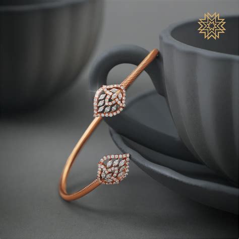 Buy Real Diamond Bangle Online | Real Diamond Bangle by Manubhai.