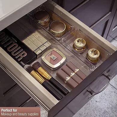 Sorbus Clear Drawer Organizer 4-Piece Set, Multi-Purpose Bins for ...