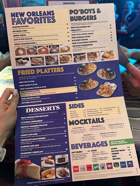 Menu at Oceana Grill restaurant, New Orleans, 739 Conti St