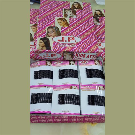 JP Hair Pins Kids Atti Twist & Lock Centered 5 Cm Shining Black Hair P ...