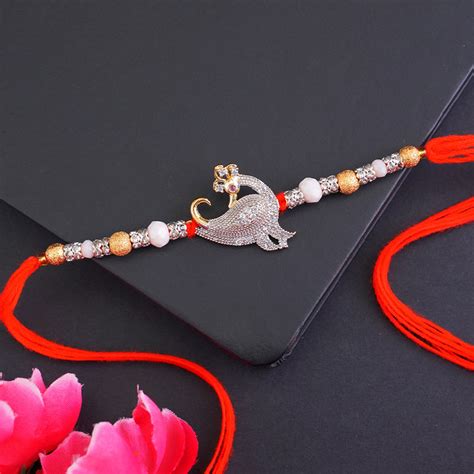 Send Two Shining AD Rakhis Online | Rakhibazaar.com