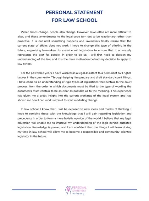 Image result for Basic LSAT Personal Statement Examples