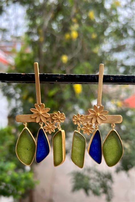 The Jade Fall - Blue Green – Eesha Zaveri Jewelry