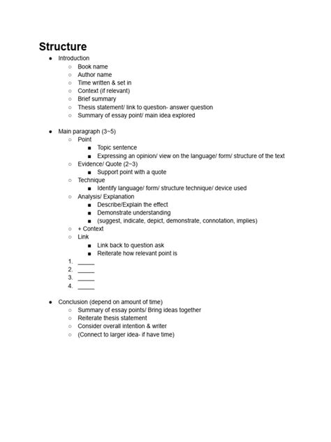 English Essay Structure | PDF | Essays | Macbeth