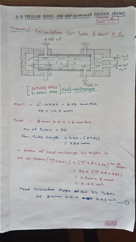 Image result for Heat Exchanger Calculation Example