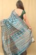 Blue Leheriya Tussar Saree