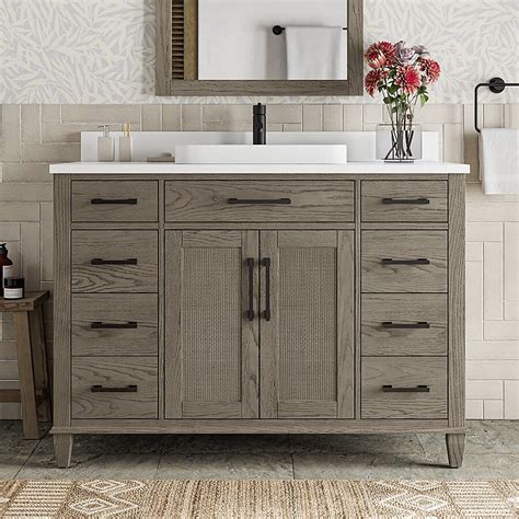 ED Ellen DeGeneres Valerosa 48-in Rustic Taupe Oak Semi-recessed Single ...