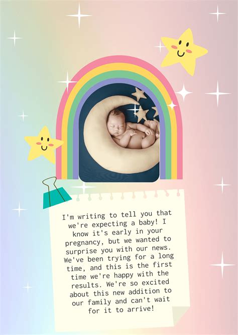 Rainbow Baby Announcement in Illustrator, Word, Pages, PSD, Publisher ...