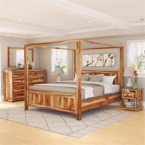 King Canopy Bedroom Sets Wholesale Canopy King Bedroom Set For