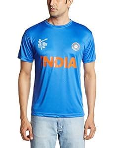 ICC CWC 2015 India Crew Neck Jersey, Men's XX-Large (India Blue ...