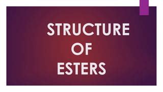 Free Science Lessons Esters 的图像结果