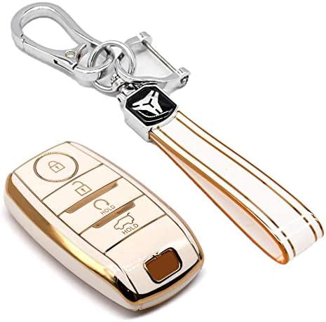 KMH-TPU Gold Key Cover Compatible for Kia Sonet, Seltos 2020 4 Button ...