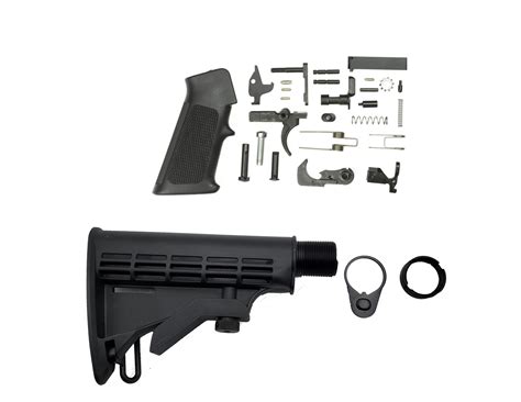 AR15 Carbine Completion Lower Kit W Compact Stock - Karris Guns