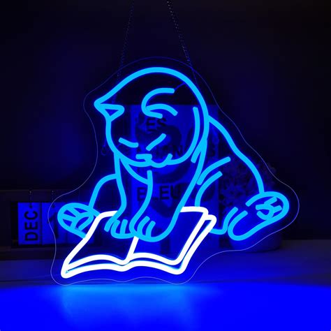 Amazon.com : CoolFish Cool Cat Neon Sign for Wall Decor, Smiling Cat ...
