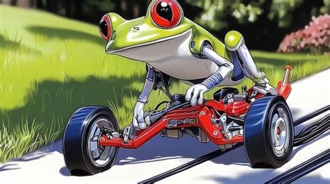 Frog on a trike | Premium AI-generated image